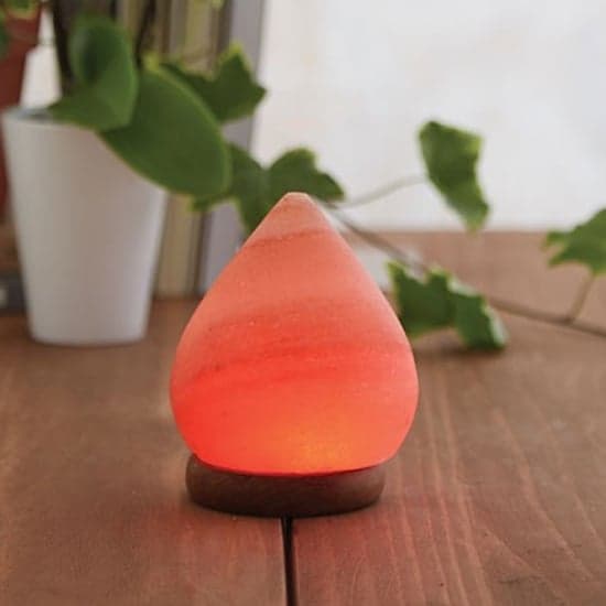 Trox Teardrop Design Salt Table Lamp In Orange_1