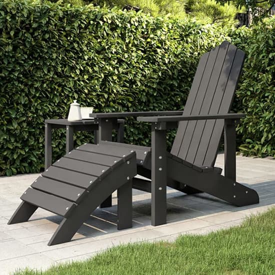 Troy Garden HDPE Armchair With Footstool In Anthracite_1