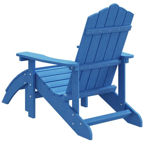 Troy Garden HDPE Armchair With Footstool In Aqua Blue_5
