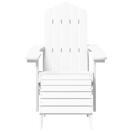 Troy Garden HDPE Armchair With Footstool And Table In White_5