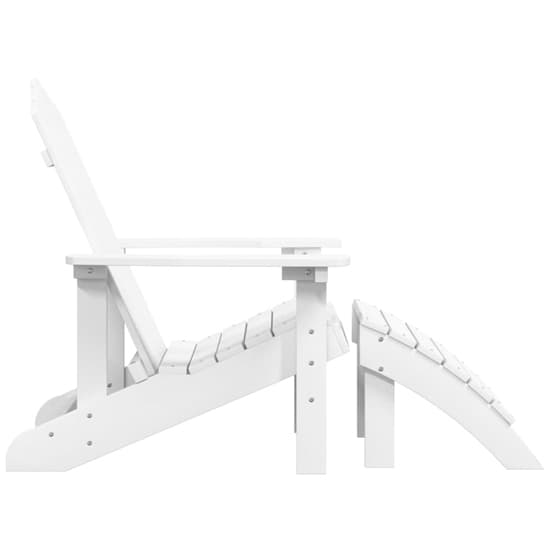 Troy Garden HDPE Armchair With Footstool In White_4