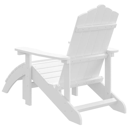 Troy Garden HDPE Armchair With Footstool In White_5