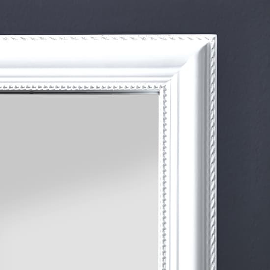 Truckee Floor Standing Cheval Mirror In White High Gloss Frame_3