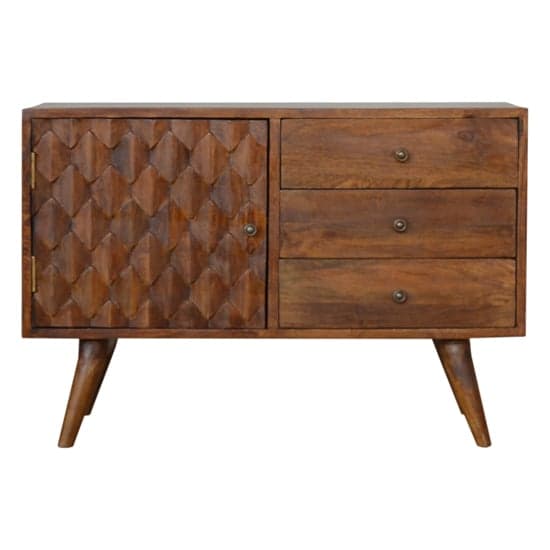 Tufa Wooden Pineapple Carved Sideboard In Chestnut_2