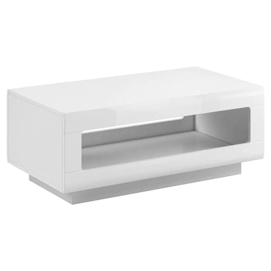 Trail High Gloss Coffee Table In White_2