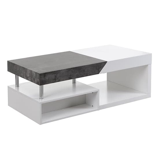 Tuna Wooden Storage Coffee Table In White And Concrete Effect_3