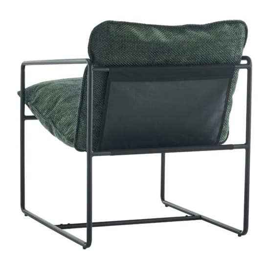 Turin Fabric Occasional Chair In Green With Black Metal Frame_5