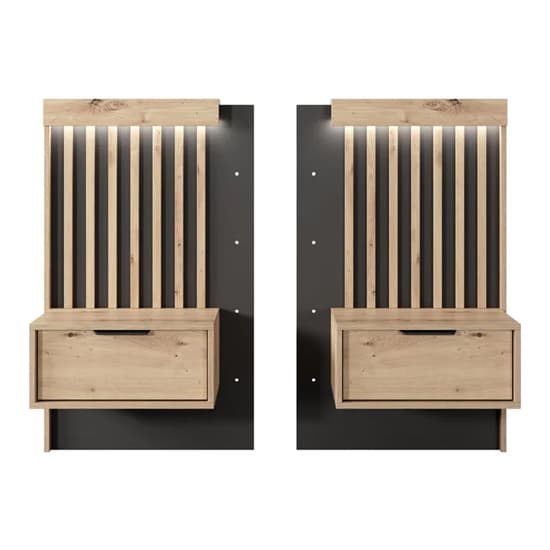 Turin Wooden Set Of 2 Bedside Tables In Artisan Oak_3