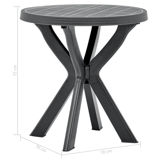 Turlock Round Plastic Bistro Table In Anthracite_4