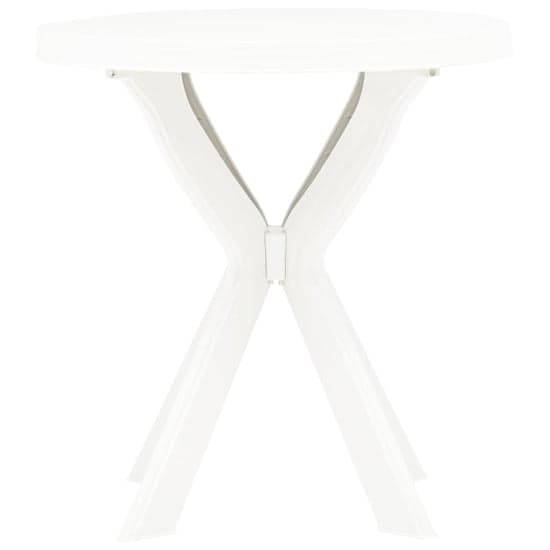 Turlock Round Plastic Bistro Table In White_2