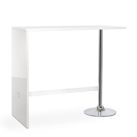 Tuscon Bar Table In White Gloss With 2 Ripple Grey Bar Stools_2