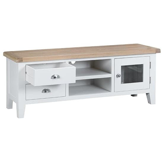 Tyler Wooden 1 Door And 2 Drawers TV Stand In White_2