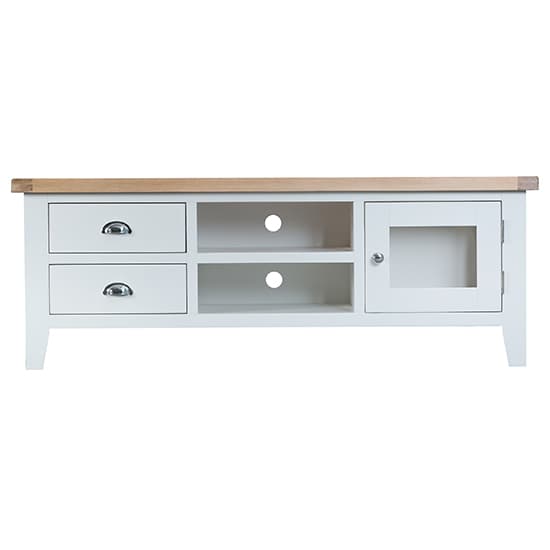 Tyler Wooden 1 Door And 2 Drawers TV Stand In White_5