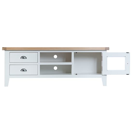 Tyler Wooden 1 Door And 2 Drawers TV Stand In White_6