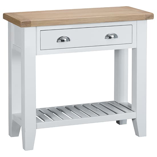 Tyler Wooden 1 Drawer Console Table In White_4