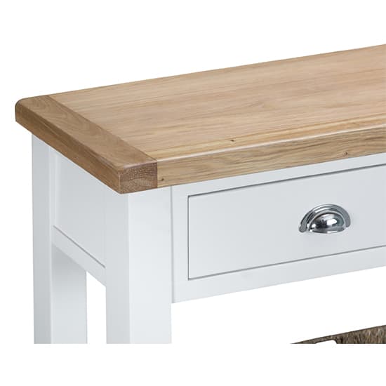 Tyler Wooden 2 Drawers Console Table In White_3