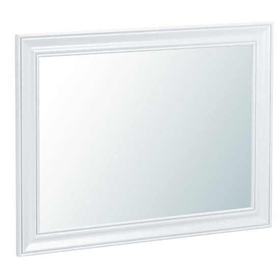 Tyler Large Wall Mirror In White Wooden Frame_1