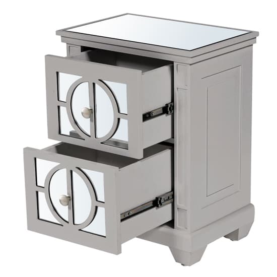 Tyler Mirrored Bedside Cabinet With 2 Drawers In Grey_4