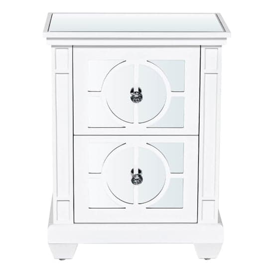 Tyler Mirrored Bedside Cabinet With 2 Drawers In Washed White_2