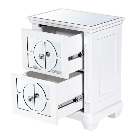 Tyler Mirrored Bedside Cabinet With 2 Drawers In Washed White_3