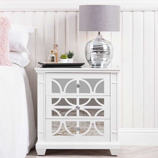 Tyler Mirrored Bedside Cabinet With 3 Drawers In Washed White_6