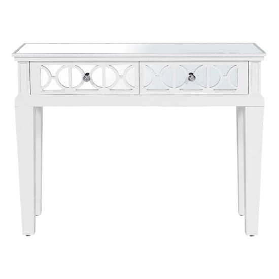 Tyler Mirrored Console Table With 2 Drawers In Washed White_2