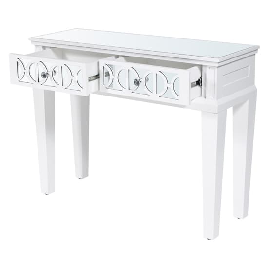 Tyler Mirrored Console Table With 2 Drawers In Washed White_3