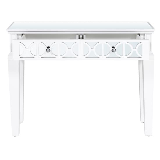 Tyler Mirrored Console Table With 2 Drawers In Washed White_4