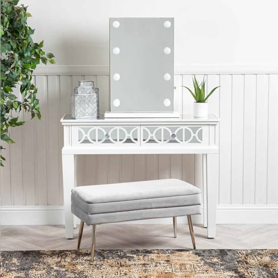 Tyler Mirrored Console Table With 2 Drawers In Washed White_8