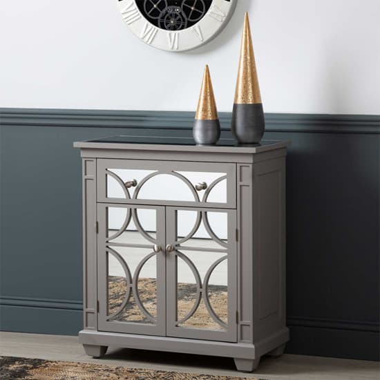 Tyler Mirrored Sideboard With 2 Doors 1 Drawer In Grey_6