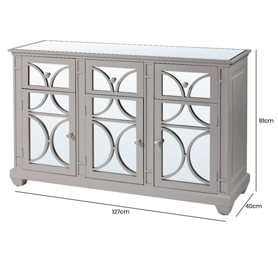 Tyler Mirrored Sideboard With 3 Doors 3 Drawers In Grey_4
