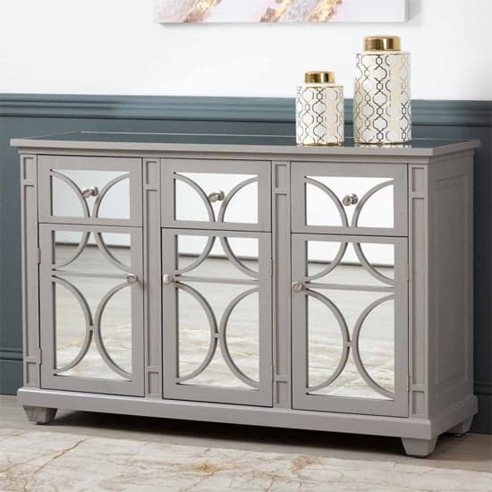 Tyler Mirrored Sideboard With 3 Doors 3 Drawers In Grey_1