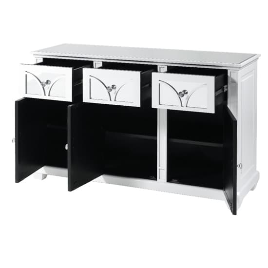 Tyler Mirrored Sideboard With 3 Doors 3 Drawers In Washed White_3