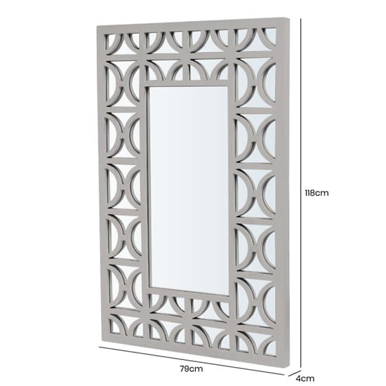 Tyler Wall Mirror Rectangular With Grey Wooden Frame_5