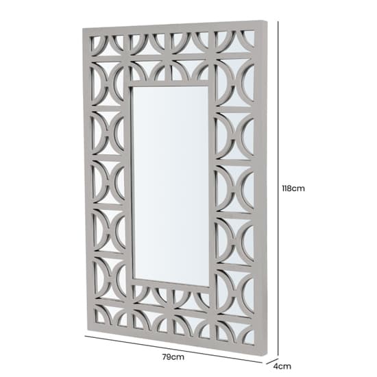 Tyler Wall Mirror Rectangular With Grey Wooden Frame_3