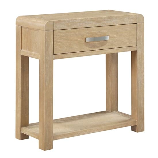 Tyler Wooden Console Table With 1 Drawer In Washed Oak_1