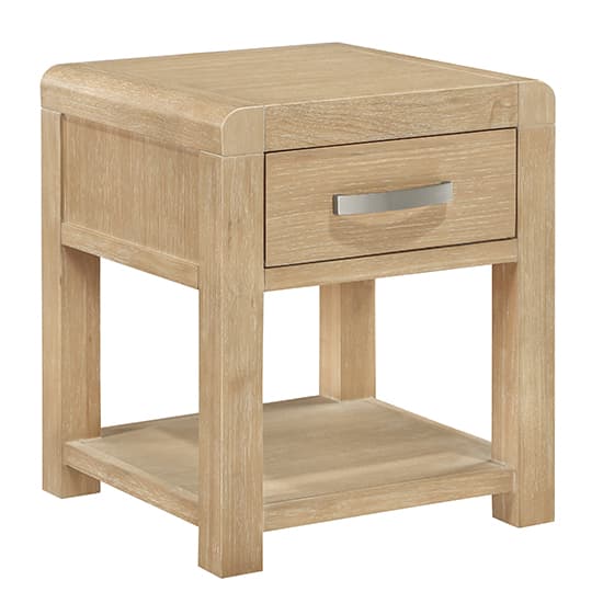 Tyler Wooden End Table With 1 Drawer In Washed Oak_1