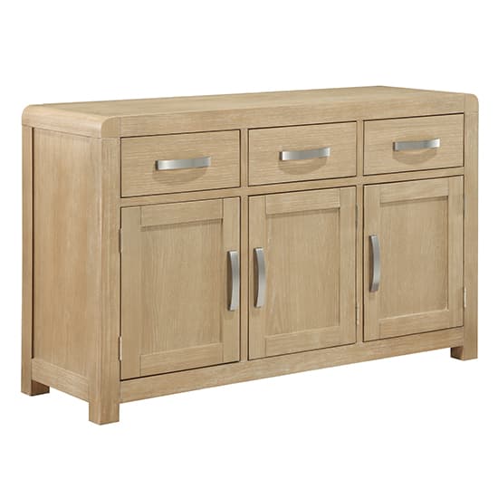 Tyler Wooden Sideboard With 3 Doors 3 Drawers In Washed Oak_1