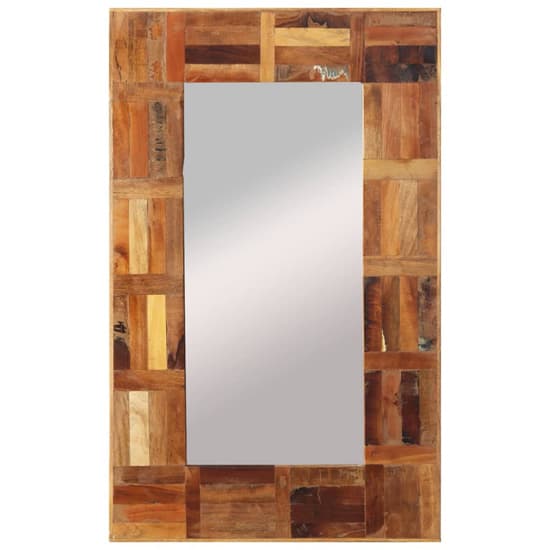 Ubaldo Small Reclaimed Wood Wall Mirror In Multicolour_2