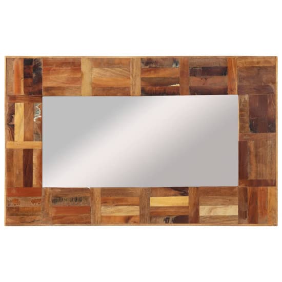 Ubaldo Small Reclaimed Wood Wall Mirror In Multicolour_3
