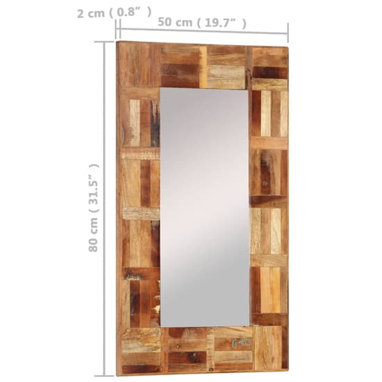 Ubaldo Small Reclaimed Wood Wall Mirror In Multicolour_5