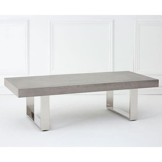 Ulmos Wooden Coffee Table With U-Shaped Base In Grey_2