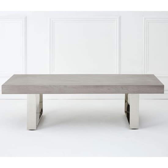 Ulmos Wooden Coffee Table With U-Shaped Base In Grey_3