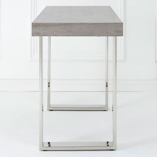 Ulmos Wooden Console Table With U-Shaped Base In Grey_4