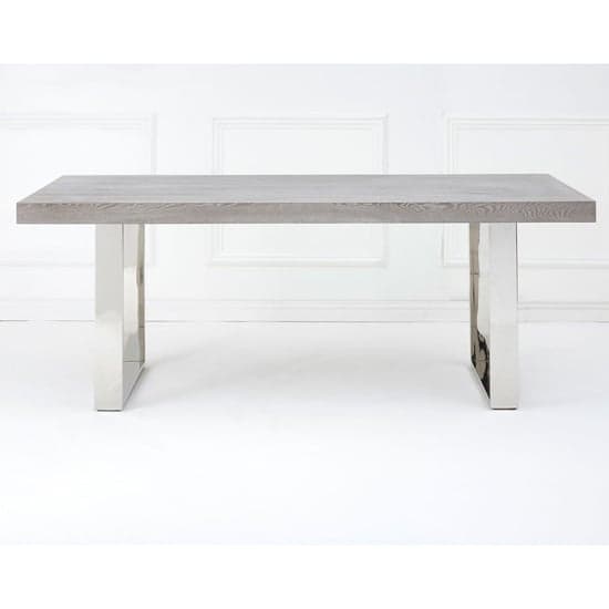 Ulmos Wooden Dining Table With U-Shaped Base In Grey_2