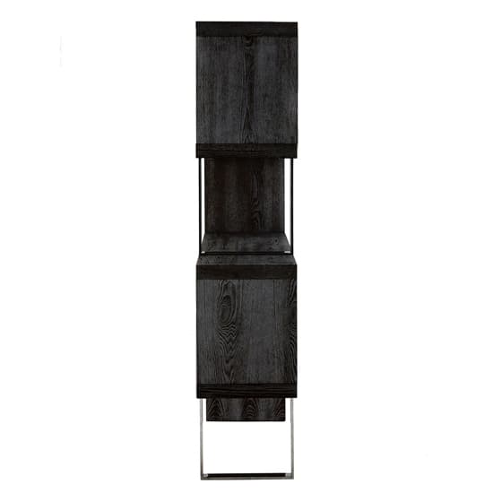 Ulmos Wooden Shelving Unit With Steel Frame In Black_3