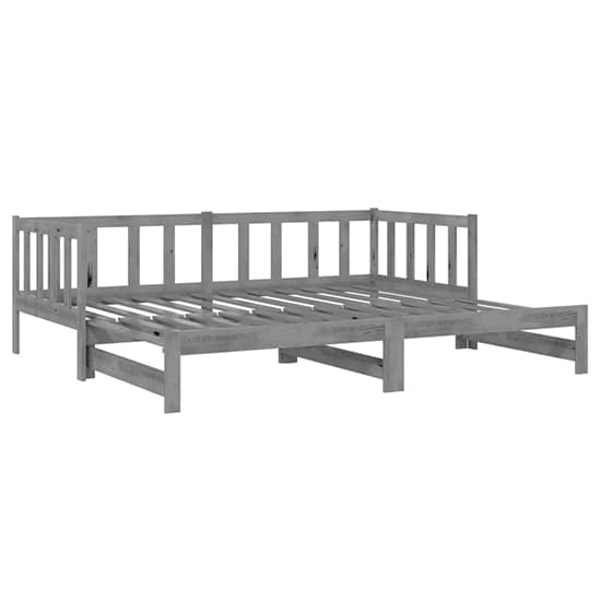 Umeko Solid Pinewood Pull-Out Single Day Bed In Grey_5