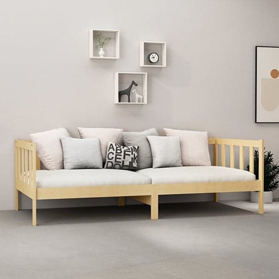 Umeko Solid Pinewood Single Day Bed In Natural_1