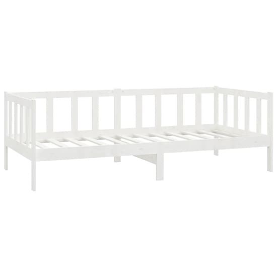 Umeko Solid Pinewood Single Day Bed In White_4
