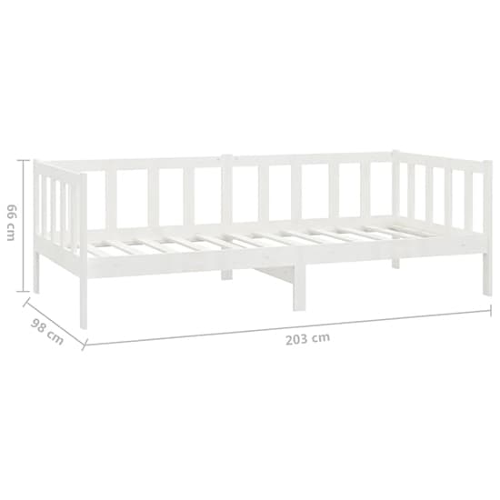 Umeko Solid Pinewood Single Day Bed In White_6